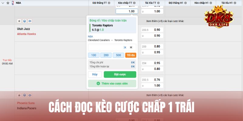 Hướng dẫn cách đọc kèo chấp 1 trái trên bảng cược một cách chuẩn xác